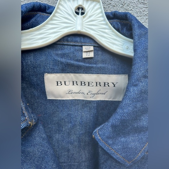 BURBERRY EASTHEATH Denim Jean Long Trench Coat - Picture 5 of 15